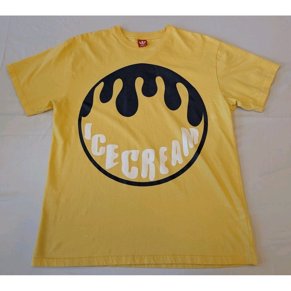 Icecream BBC Billionaire Boys Club Drip Graphic T-Shirt Yellow Men's MediumY2K